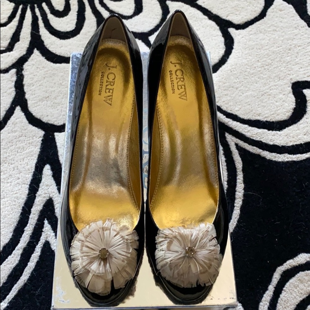 NIB JCrew Collection Bailey patent peep toes, 8